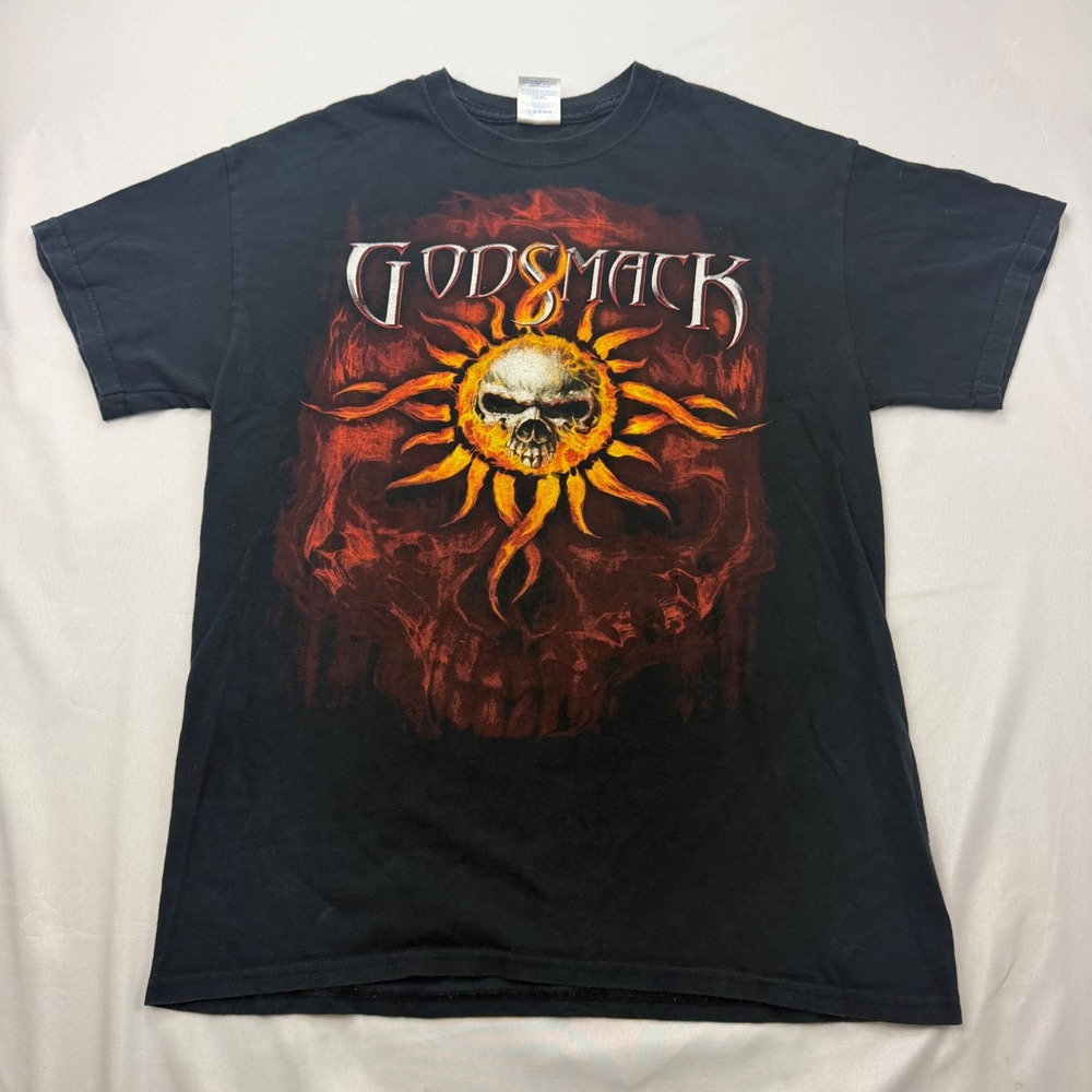 Gildan Godsmack T-Shirt Mens Medium Black 2012 US Tour Band Graphic Tee